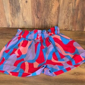 Tyche High Waist Stretch Waist Shorts M              R266